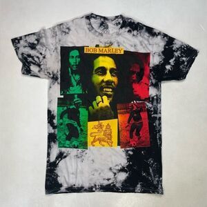 Zion Rootswear Bob Marley Graphic T-shirt Women Small Multicolor Tie Dye Music